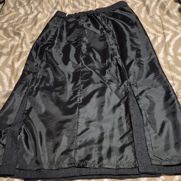 Vintage Elegant Gray Harve Benard Wool Long Skirt Size 14W - Picture 8 of 10